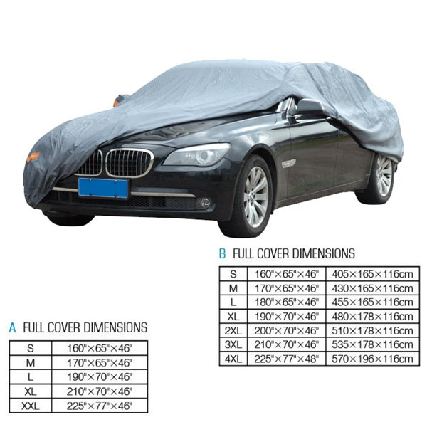 Universal 250g PVC with cotton Car Cover